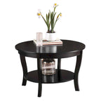 Convenience Concepts American Heritage Runder Couchtisch mit Ablage