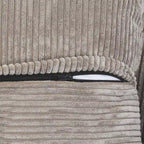 Großes modulares Ecksofa, Kordbezug, U-förmig, 4-Sitzer mit 2 Ottomanen und 5 Kissen
